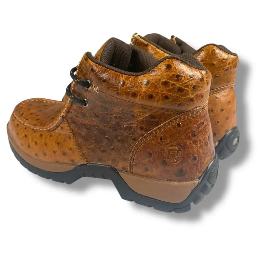 NEW ROPER MEN'S OSTRICH PRINT CHUKKA CASUAL BOOTS size 8.5